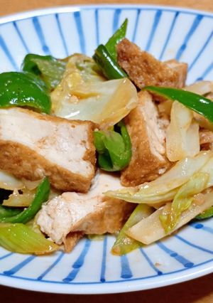きゃべつと厚揚げの回鍋肉風-レシピのメイン写真