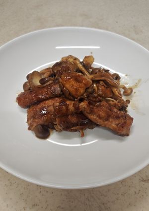 さんまの蒲焼きのこ添え-レシピのメイン写真