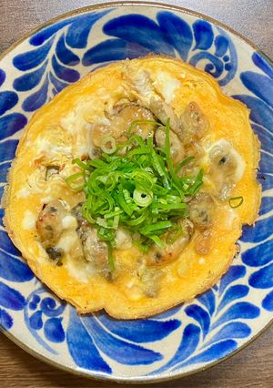 カキとネギの卵焼き-レシピのメイン写真