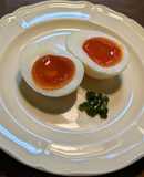 味付け玉子　発芽玄米塩麹漬け＋青唐辛子
