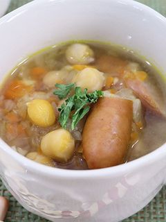 栄養満点!ひよこ豆のコンソメスープ-レシピのメイン写真