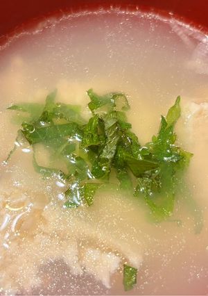 掬い豆腐と紫蘇のスープ-レシピのメイン写真