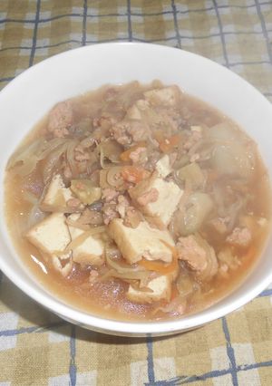 絶品!ひき肉と厚揚げの旨煮-レシピのメイン写真