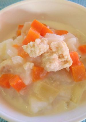 【離乳食　後期】豆腐肉団子のミルク煮-レシピのメイン写真