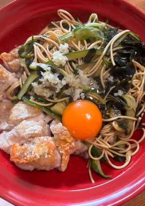 マルタイラーメンのまぜそばと鶏から-レシピのメイン写真