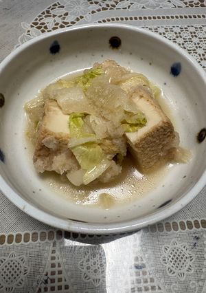 時短レシピ★厚揚げと白菜のみぞれ煮・主菜-レシピのメイン写真