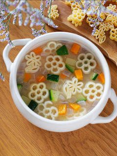 フラワーパスタのポテトスープ-レシピのメイン写真