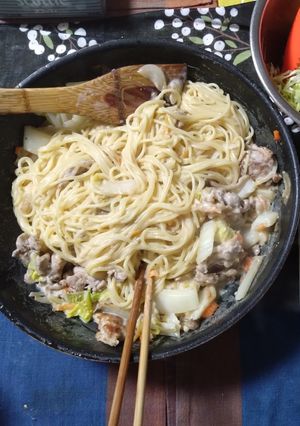 白菜クリーム煮のパスタ-レシピのメイン写真