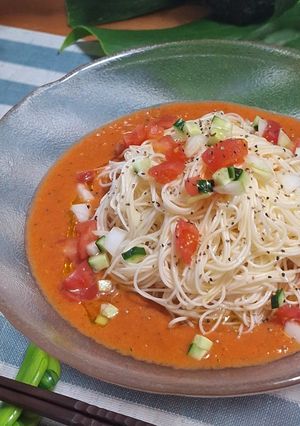 ガスパチョ風そうめん-レシピのメイン写真