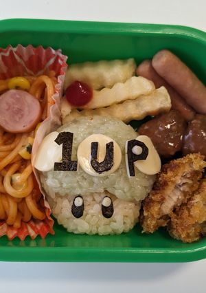 マリオキャラ弁　1UPキノコ-レシピのメイン写真