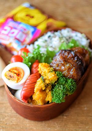 お弁当に◎かぼちゃの胡麻味噌和え-レシピのメイン写真
