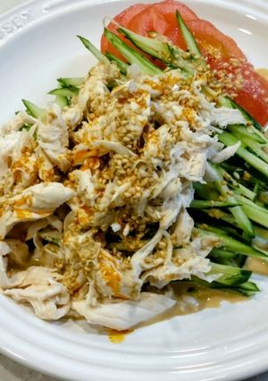 マヨポン酢ダレで簡単　棒々鶏風サラダ-レシピのメイン写真