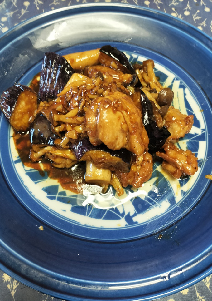 鶏もも肉と茄子ときのこの中華風炒め-レシピのメイン写真