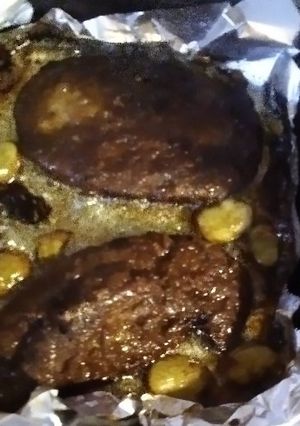 煮込みハンバーグwith空豆-レシピのメイン写真