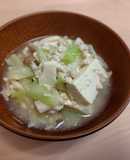 豆腐とキャベツと茸のそぼろ煮