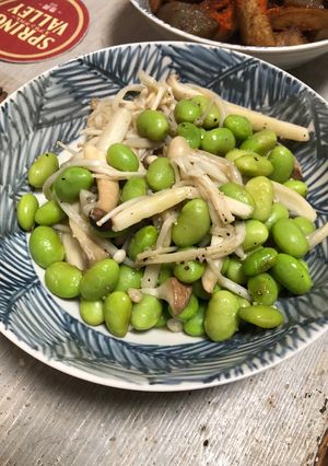 枝豆とキノコのコンソメソテー-レシピのメイン写真