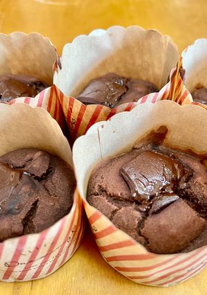 お砂糖なしお豆腐チョコバナナマフィン♪-レシピのメイン写真