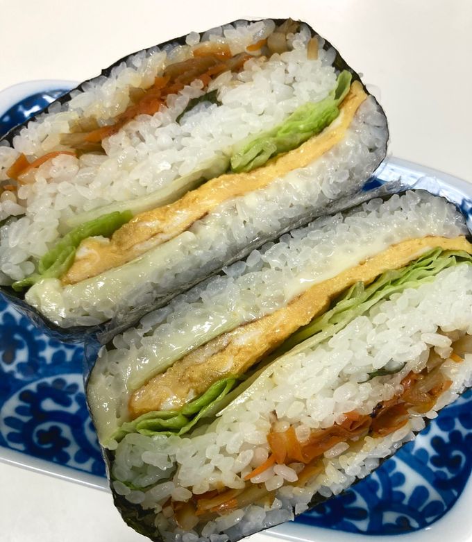 今日のおにぎらず　のり弁風-レシピのメイン写真