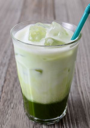 簡単濃厚♪スキムミルク抹茶ラテ-レシピのメイン写真