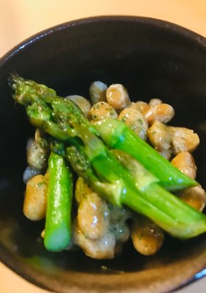 毎日の納豆●アスパラ-レシピのメイン写真