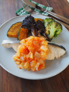 サワラのトマトソース焼き野菜添え-レシピのメイン写真