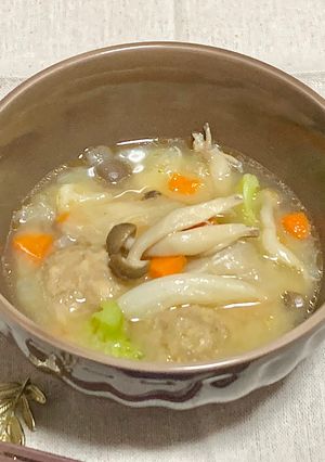 減塩鶏団子スープ-レシピのメイン写真