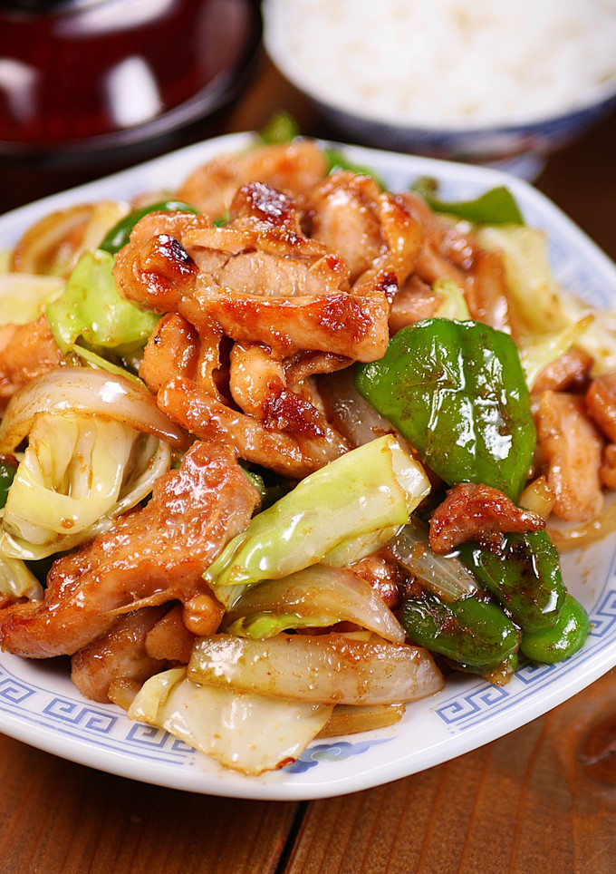 鶏と夏野菜の濃厚味噌しょうが焼き定食🍚-レシピのメイン写真
