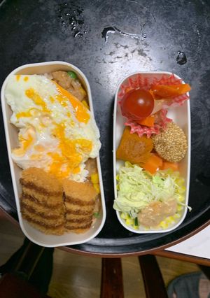 レンジ簡単ミラノ風ドリア味オムライス弁当-レシピのメイン写真