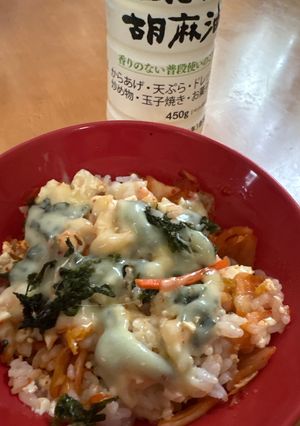 キムチ豆腐チーズ丼-レシピのメイン写真