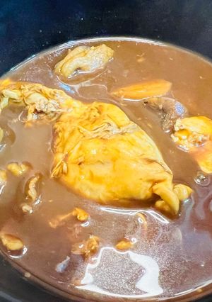 味噌煮込みうどんの余り具材で味噌煮込み餅-レシピのメイン写真