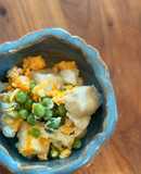 うすいえんどうと高野豆腐の卵とじ
