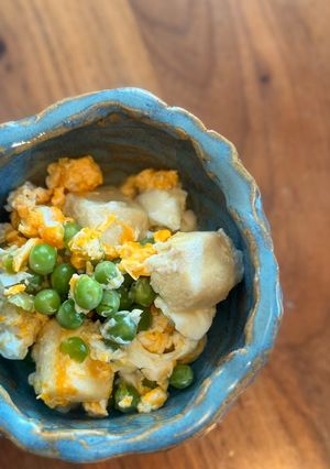 うすいえんどうと高野豆腐の卵とじ-レシピのメイン写真