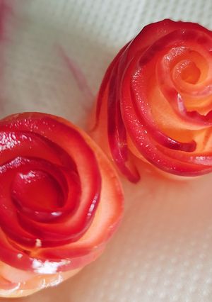 レンジde林檎薔薇☆コンポートトッピング-レシピのメイン写真