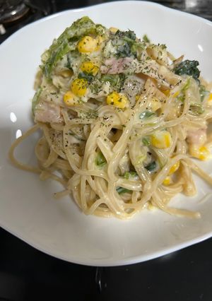 ワンパン！チーズクリームパスタ-レシピのメイン写真