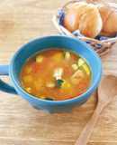 あさりと夏野菜のトマトスープ