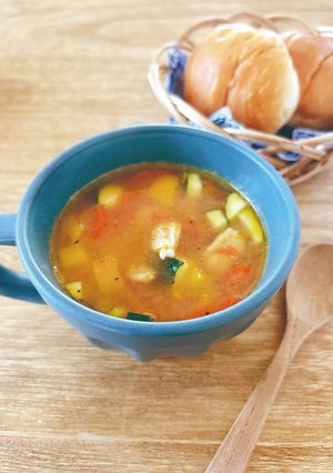 あさりと夏野菜のトマトスープ-レシピのメイン写真