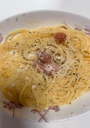 電子レンジで簡単！カルボナーラ-レシピのメイン写真