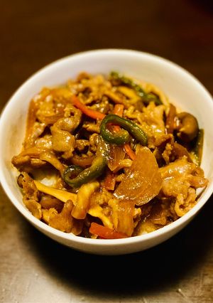 ワンボールレンジ、豚丼!-レシピのメイン写真