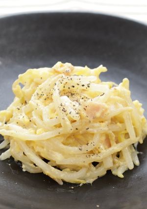 節約レシピ！もやしのカルボナーラ風-レシピのメイン写真
