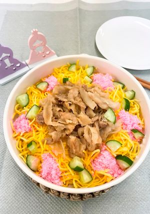 レンチンお肉のちらし寿司-レシピのメイン写真