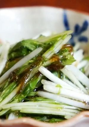 水菜サラダ風☆水菜ともずく酢の和え物-レシピのメイン写真