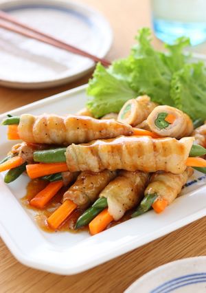 【レンチンでお弁当おかず】豚肉の野菜巻き-レシピのメイン写真