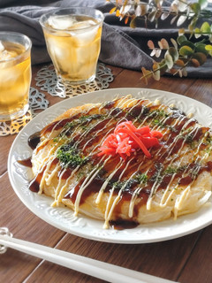 卵小麦粉無し☆豆腐と新玉ねぎのお好み焼き-レシピのメイン写真