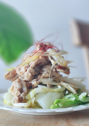 副菜☆豚肉白菜さっぱり梅ネギ☆疲労回復-レシピのメイン写真