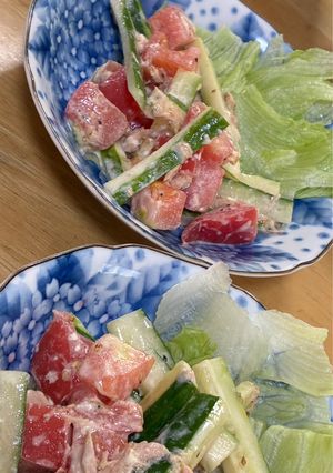 きゅうりとトマトとツナのサラダ-レシピのメイン写真