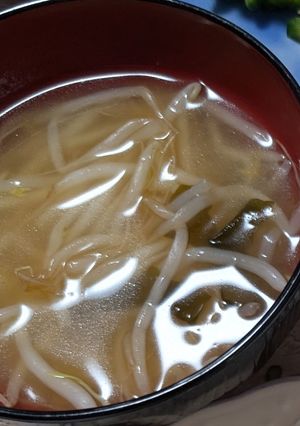 簡単★茹でもやしのインスタント味噌汁-レシピのメイン写真