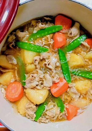 簡単夕飯昼食豚こまで定番の味しみ肉じゃがコツあり-レシピのメイン写真
