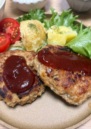 子どもが喜ぶ♡ふわふわ豆腐入りハンバーグ-レシピのメイン写真