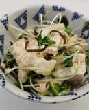 節約レシピ！　豆腐とかいわれ大根のサラダ