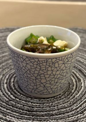 オクラと梅のとろとろ豆腐-レシピのメイン写真